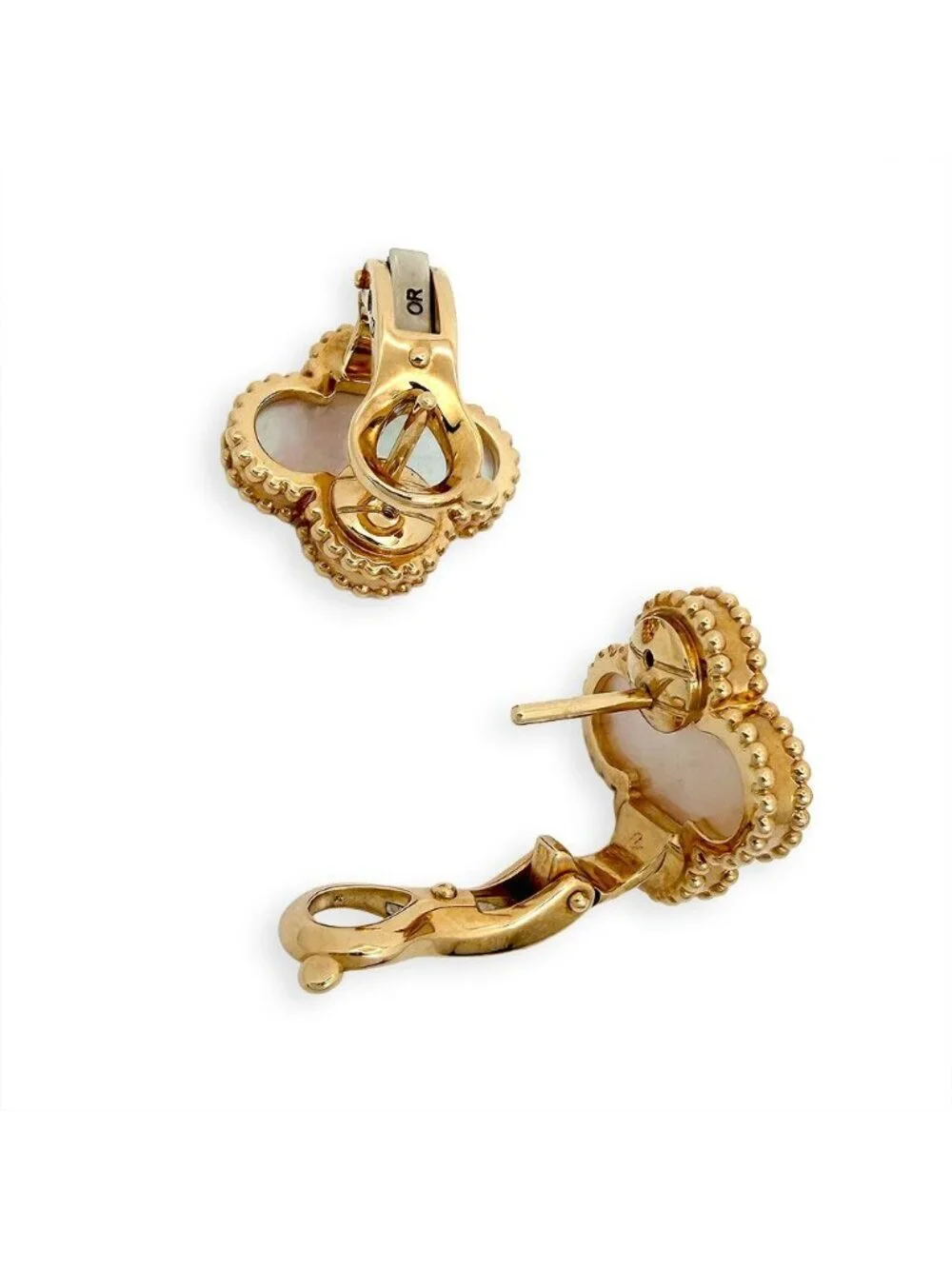 Van Cleef & Arpels Mother of Pearl Vintage Alhambra Earrings